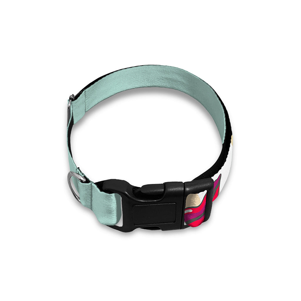 Frida Kahlo And Floral Print Dog Collar