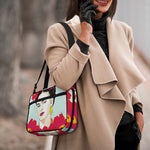 Frida Kahlo And Floral Print Double Strap Bible Bag