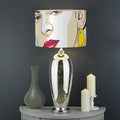 Frida Kahlo And Floral Print Drum Lamp Shade