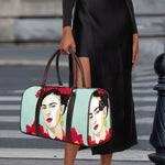 Frida Kahlo And Floral Print Duffle Bag