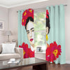 Frida Kahlo And Floral Print Extra Wide Grommet Curtains