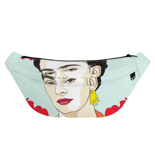 Frida Kahlo And Floral Print Fanny Pack