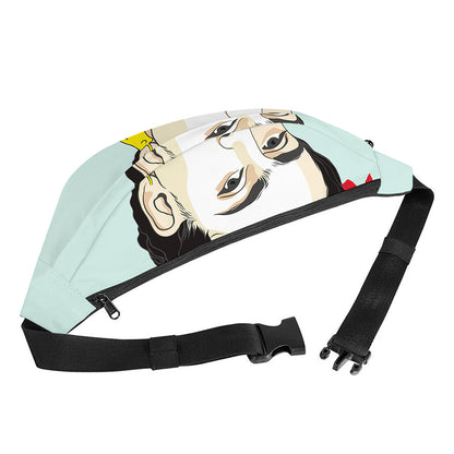 Frida Kahlo And Floral Print Fanny Pack