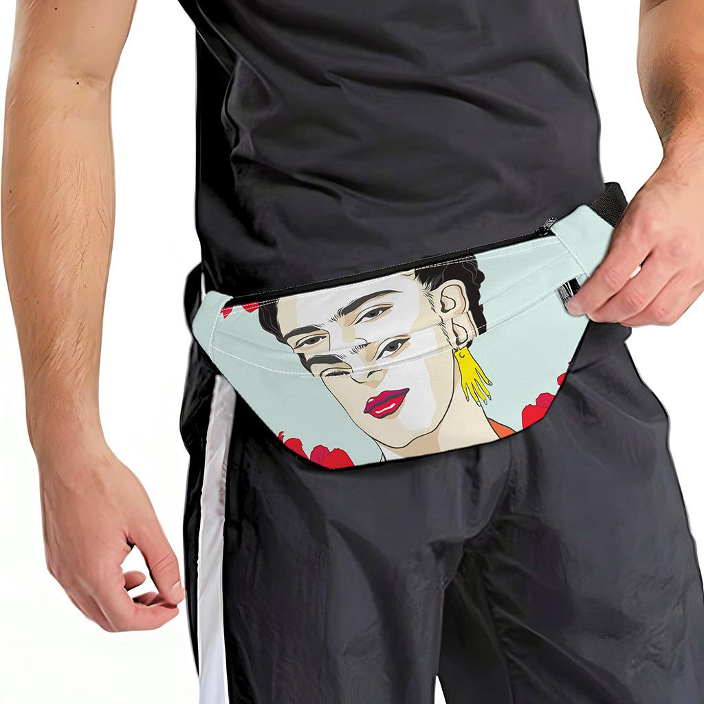 Frida Kahlo And Floral Print Fanny Pack