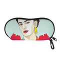 Frida Kahlo And Floral Print Glasses Case
