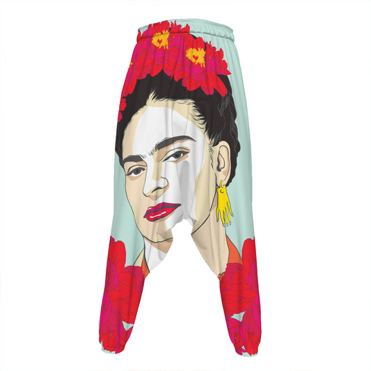 Frida Kahlo And Floral Print Hammer Pants