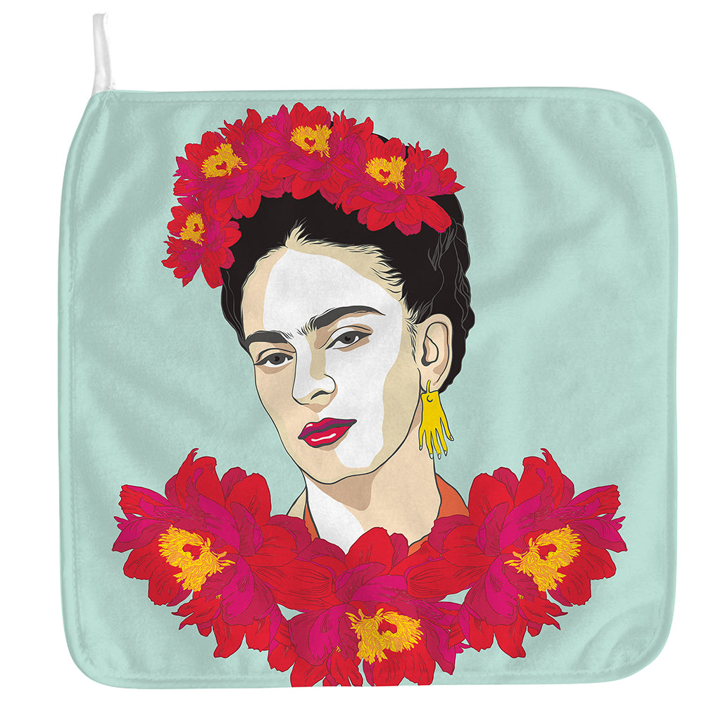 Frida Kahlo And Floral Print Hand Towel