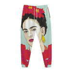 Frida Kahlo And Floral Print Jogger Pants