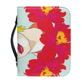 Frida Kahlo And Floral Print Leather Bible Cover