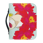Frida Kahlo And Floral Print Leather Bible Cover