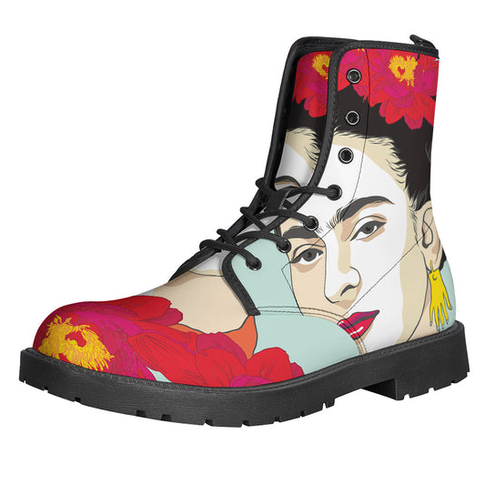 Frida Kahlo And Floral Print Backpack