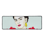 Frida Kahlo And Floral Print Long Kitchen Mat