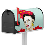 Frida Kahlo And Floral Print Mailbox Cover