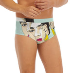 Frida Kahlo And Floral Print Men's Briefs