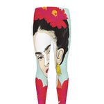 Frida Kahlo And Floral Print Men's leggings