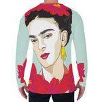 Frida Kahlo And Floral Print Men's Long Sleeve T-Shirt