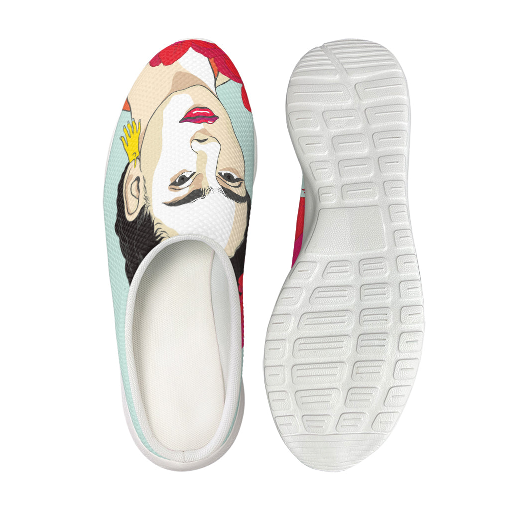 Frida Kahlo And Floral Print Mesh Casual Shoes
