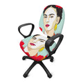 Frida Kahlo And Floral Print Office Chair Cover