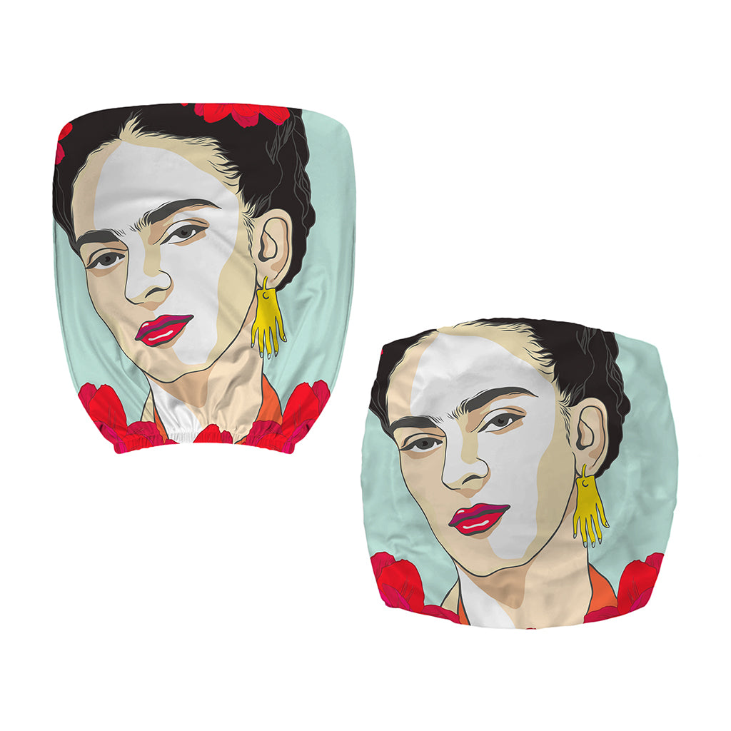 Frida Kahlo And Floral Print Office Chair Cover