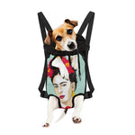 Frida Kahlo And Floral Print Pet Carrier Backpack