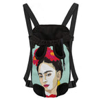 Frida Kahlo And Floral Print Pet Carrier Backpack