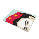 Frida Kahlo And Floral Print Pet Cooling Mat Cover