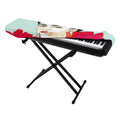 Frida Kahlo And Floral Print Piano Keyboard Cover