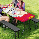 Frida Kahlo And Floral Print Picnic Table Cover