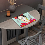Frida Kahlo And Floral Print Placemat