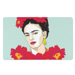 Frida Kahlo And Floral Print Polyester Doormat