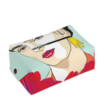 Frida Kahlo And Floral Print Rectangle Tissue Box Cover