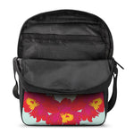 Frida Kahlo And Floral Print Rectangular Crossbody Bag