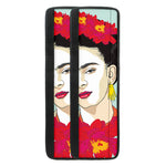 Frida Kahlo And Floral Print Refrigerator Handle Covers