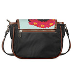 Frida Kahlo And Floral Print Saddle Bag