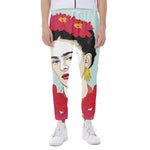 Frida Kahlo And Floral Print Scuba Joggers