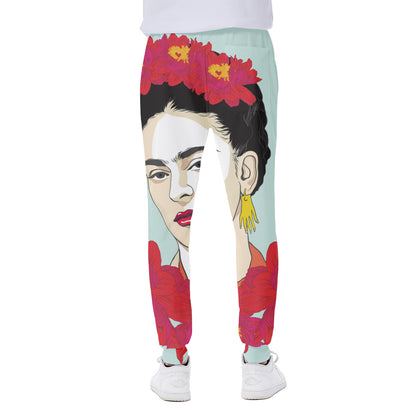 Frida Kahlo And Floral Print Scuba Joggers