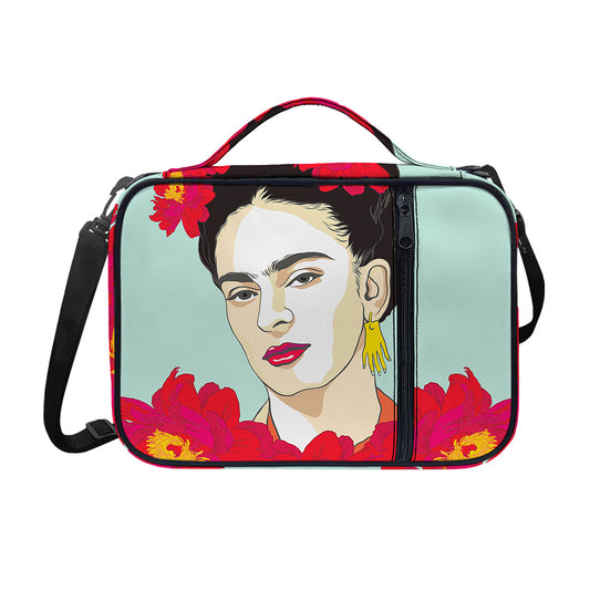 Frida Kahlo And Floral Print Shoulder Strap Bible Bag
