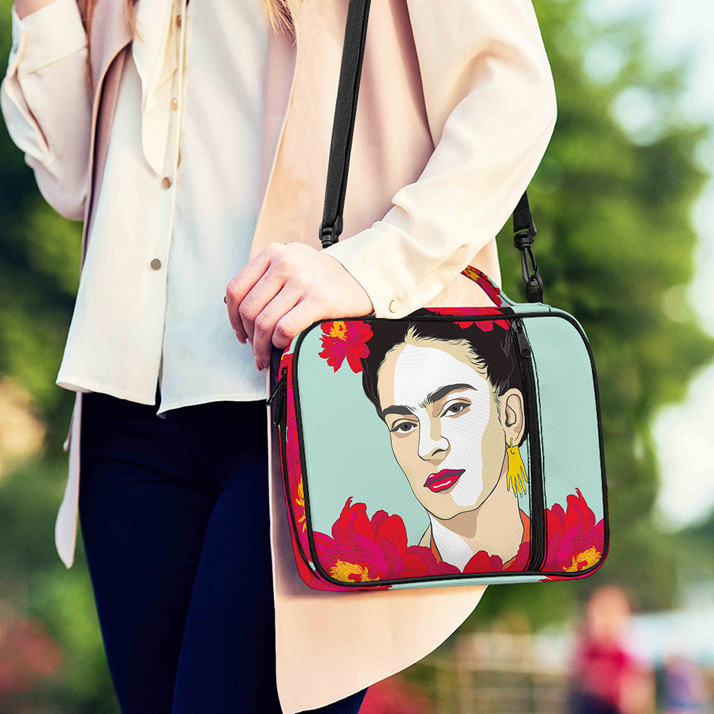 Frida Kahlo And Floral Print Shoulder Strap Bible Bag