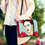 Frida Kahlo And Floral Print Shoulder Strap Bible Bag