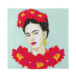 Frida Kahlo And Floral Print Silk Bandana