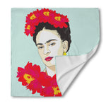 Frida Kahlo And Floral Print Silk Bandana