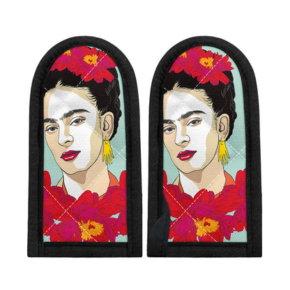Frida Kahlo And Floral Print Skillet Handle Cover