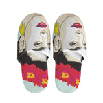 Frida Kahlo And Floral Print Slippers