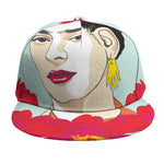 Frida Kahlo And Floral Print Snapback Cap