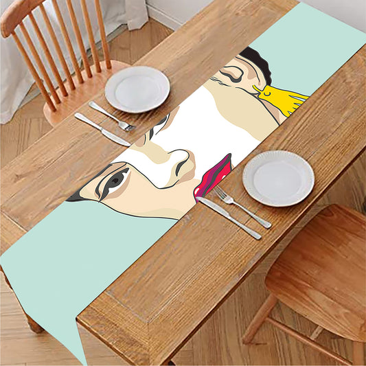 Frida Kahlo And Floral Print Table Runner