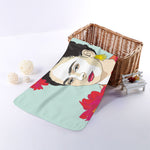 Frida Kahlo And Floral Print Towel