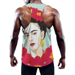 Frida Kahlo And Floral Print Training Tank Top