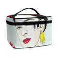 Frida Kahlo And Floral Print Travel Makeup Bag