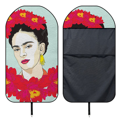 Frida Kahlo And Floral Print Waterproof Car Seat Cover