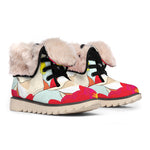 Frida Kahlo And Floral Print Winter Boots